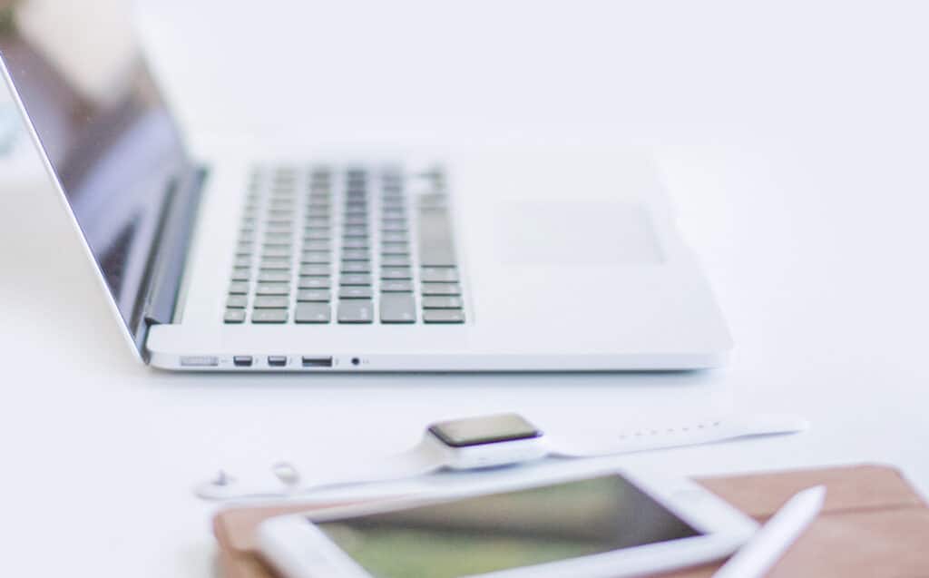 Professional copywriting workspace