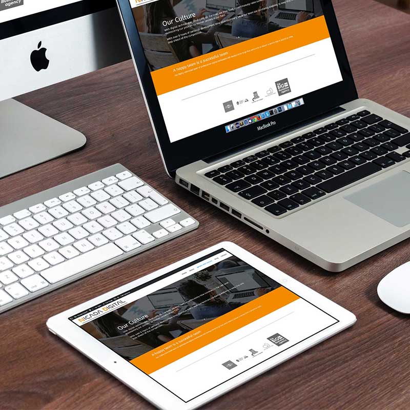 Responsive web design on multiple devices