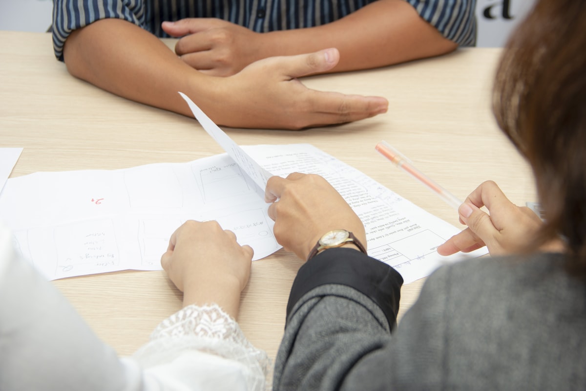 Reviewing a CV at an interview