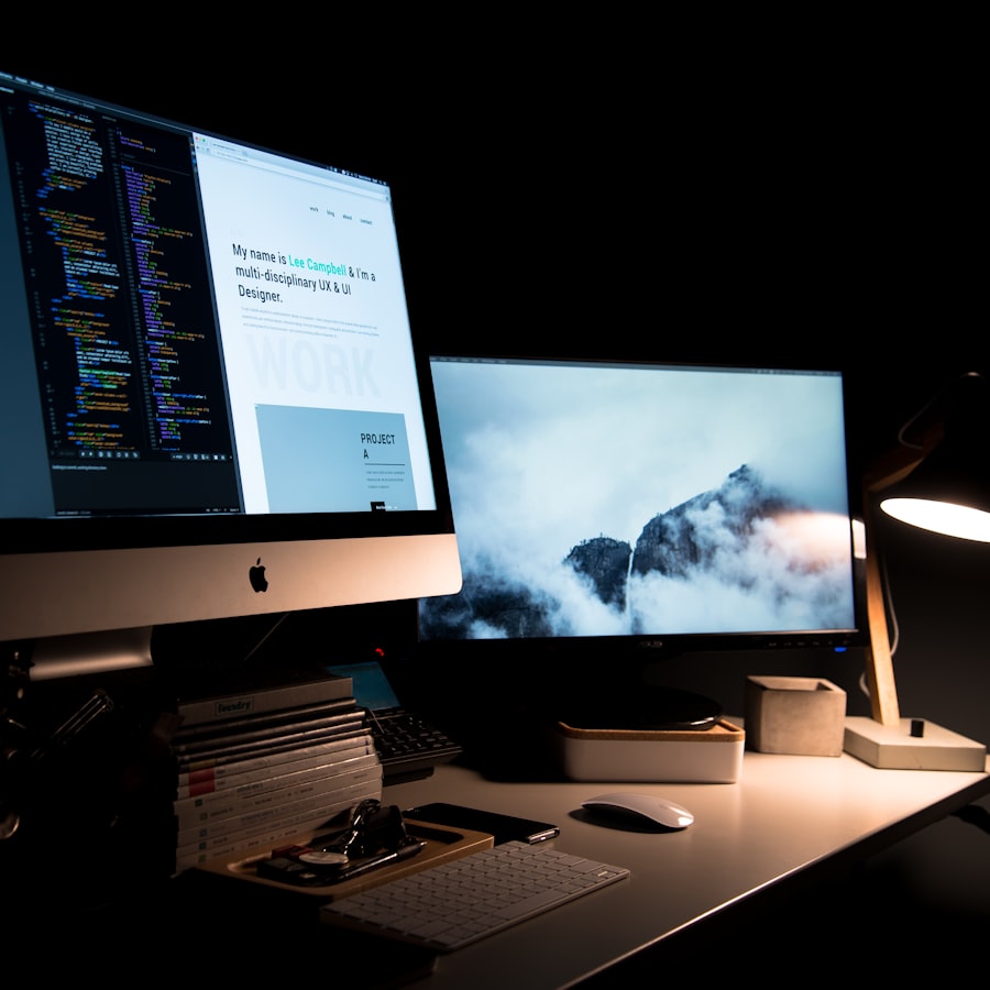 Website redesign in progress on a designer's screen